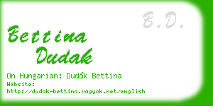 bettina dudak business card